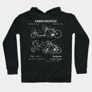 Bicycle  - Cargo Bicycle Patent - Cycling Collection - Gift Idea for Cyclist / cyclist patent present Hoodie